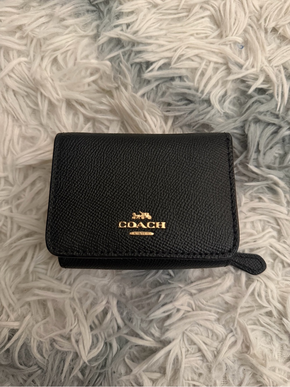Coach Black Trifold Wallet